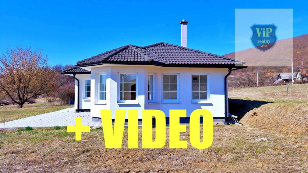 ViP video. Bungalov 145m2 novostavba na pozemku 2000m2, Zvolen - Dobrá Niva.