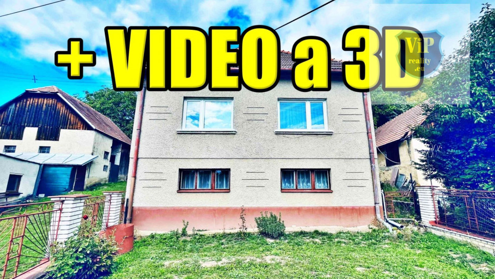 Vip 3D a Video. Dom 99m2, 4 izby  a pozemok 7400m2, Detva - Skliarovo