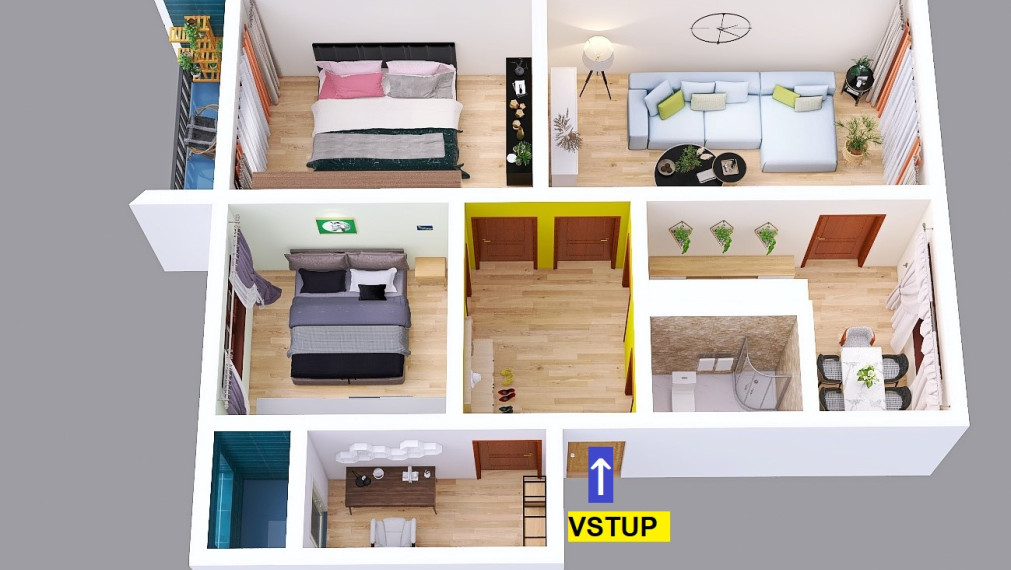 3,5-izbový byt 89 m², balkón aj loggia – Zlatý Potok, Zvolen