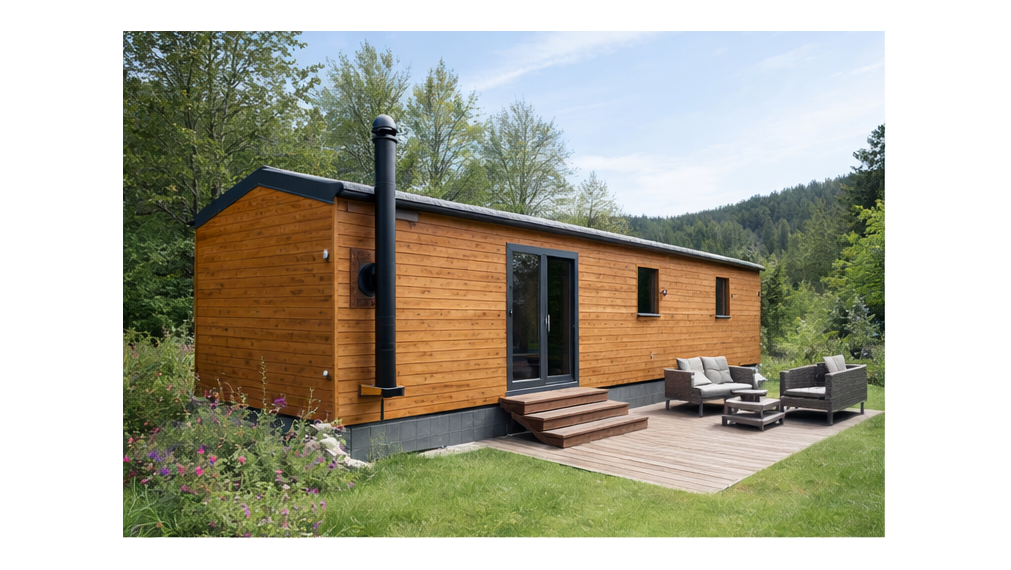 Mobilný dom v pri potoku– na víkendy aj bývanie, Ľubietová