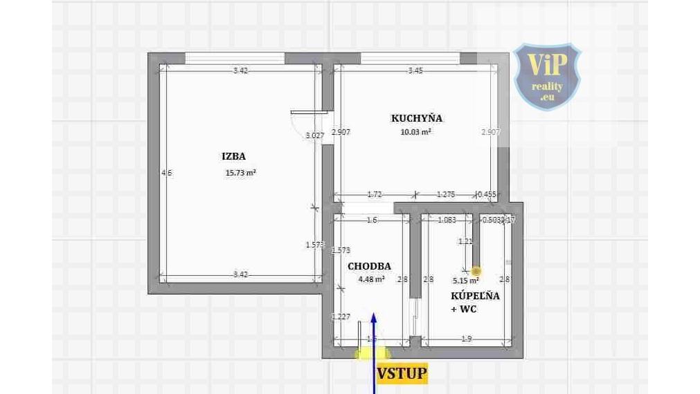 Prenájom 1-izbový byt 38m2, Zvolen Západ | klíma, internet
