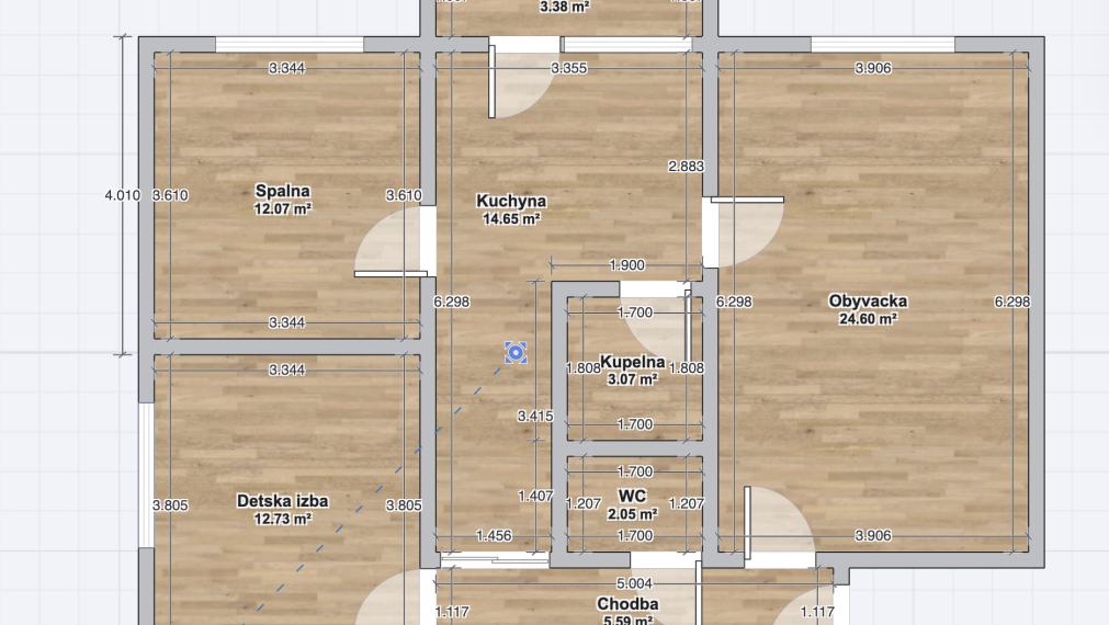 3+1 tehlový byt 82m2 s balkónom pri BB