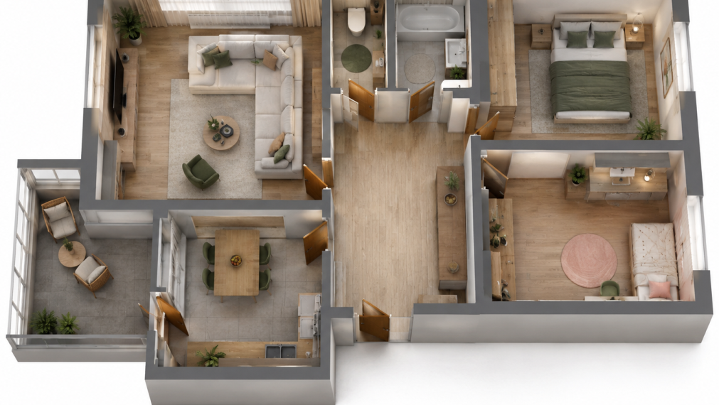 ViP. 3-i byt Sliač – Rybárska, 74 m² vrátane loggie cca 8 m²