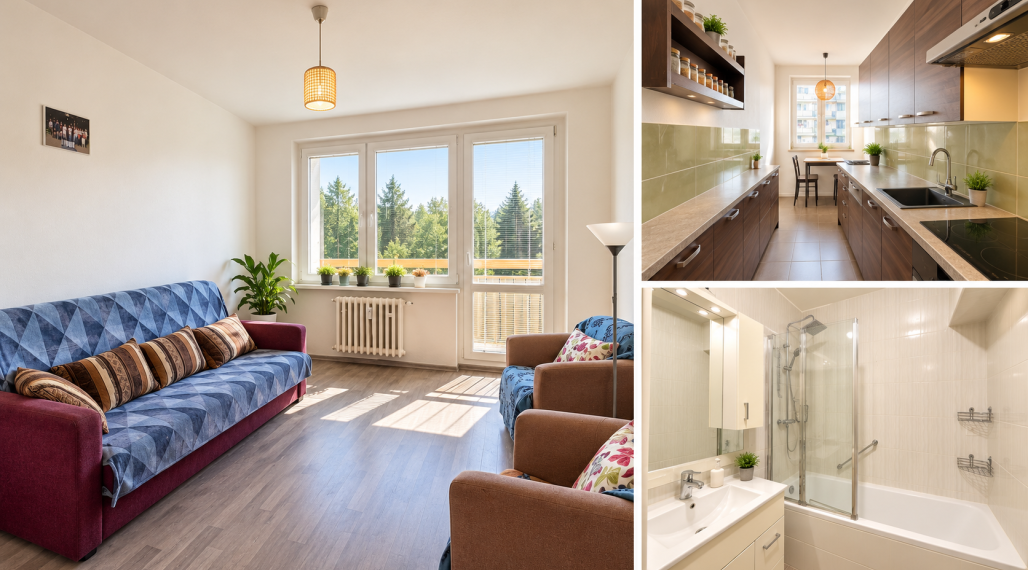 ViP. Veľký 2-i byt 64 m² + balkón, mur. jadro, Pliešovce