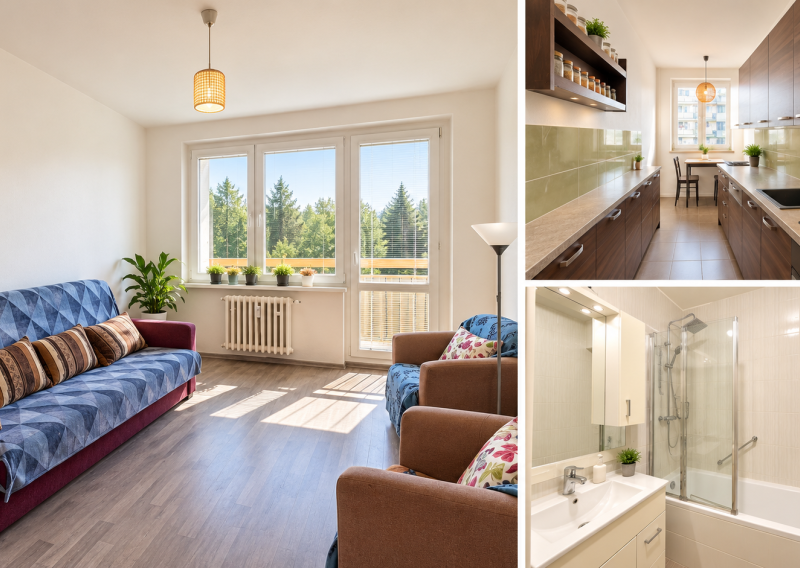 ViP. Veľký 2-i byt 64 m² + balkón, mur. jadro, Pliešovce
